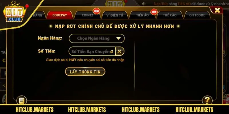 Nạp tiền Hit Club